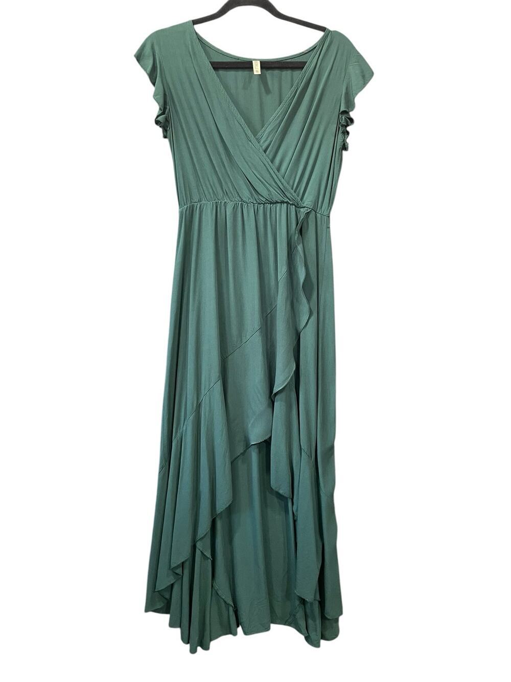 Sage Green Ruffle Wrap Maxi Dress Fairycore S Spooky Season Ethereal Woodland